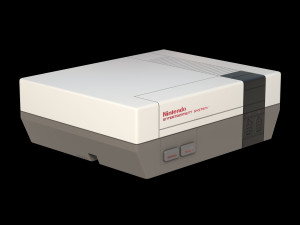 NES console low-poly Modelo 3D