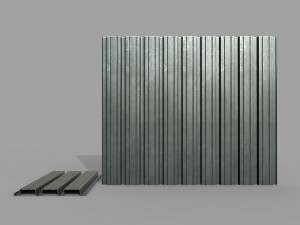 Corrugated galvanized sheets 2 3D Model
