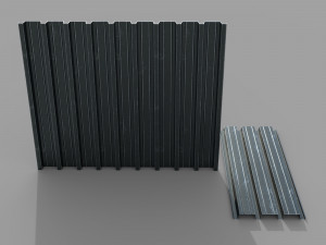 Corrugated galvanized sheets 2 3D Model