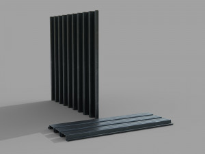 Corrugated galvanized sheets 2 3D Model