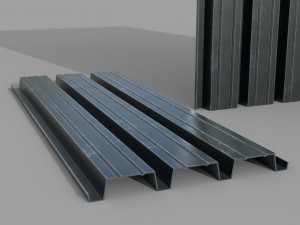 Corrugated galvanized sheets 2 3D Model