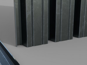 Corrugated galvanized sheets 2 3D Model