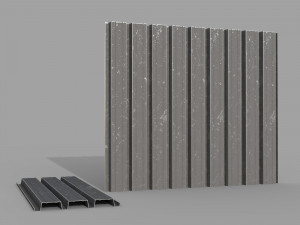 Corrugated galvanized sheets 3 3Dモデル