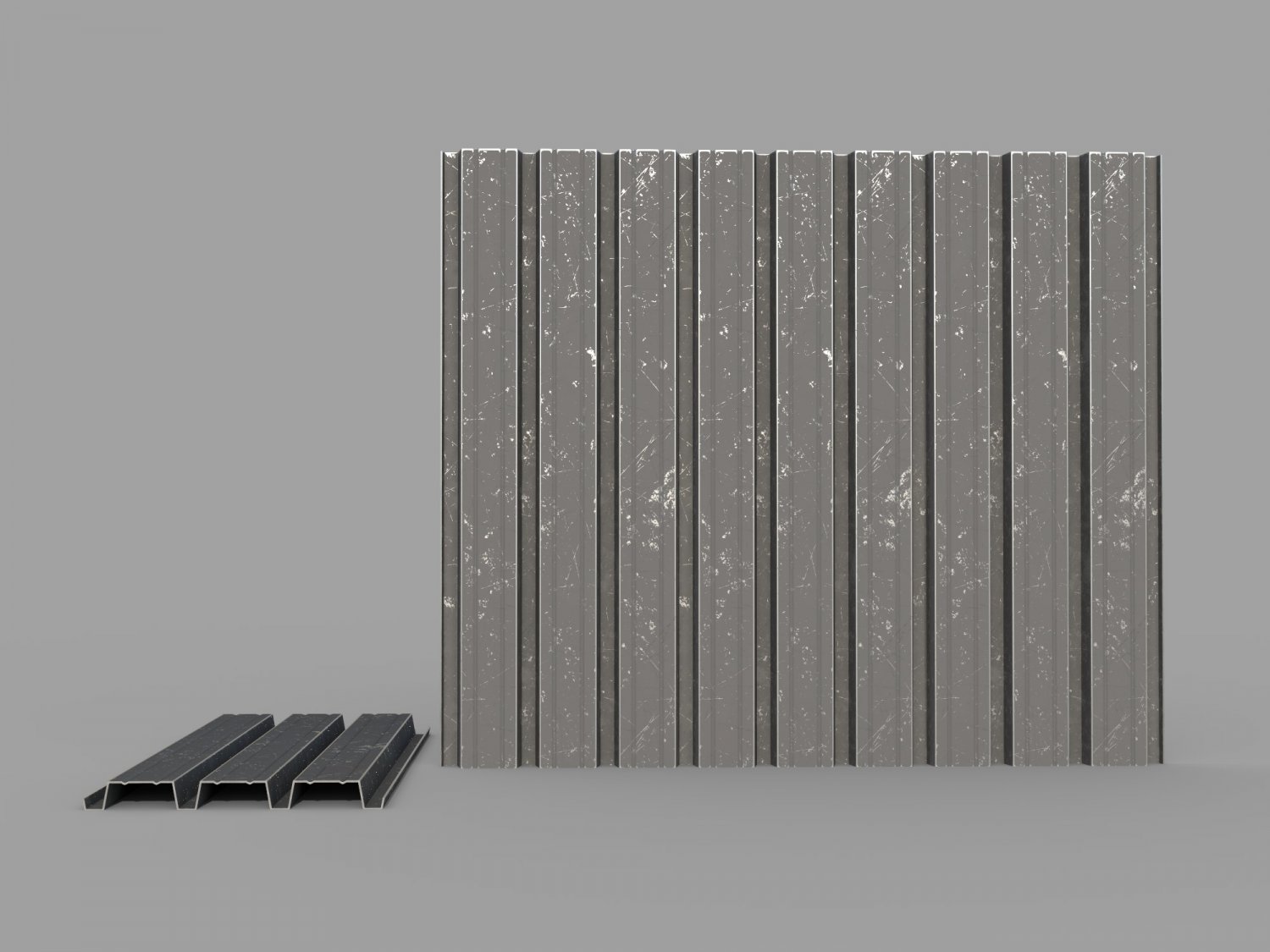 Corrugated galvanized sheets 3 3D Model in Miscellaneous 3DExport