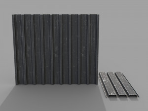 Corrugated galvanized sheets 3 3Dモデル