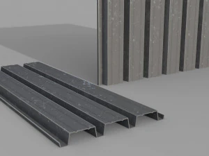 Lembaran galvanis bergelombang3 Model 3D