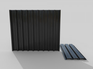 Corrugated galvanized sheets 4 3D Model