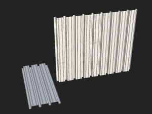 Corrugated galvanized sheets 4 3D Model