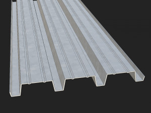 Corrugated galvanized sheets 4 3D Model