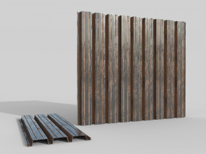 Corrugated galvanized sheets 5 3D Model