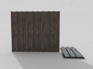 Chapas galvanizadas onduladas 5 Modelo 3D