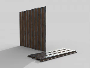 Chapas galvanizadas onduladas 5 Modelo 3D