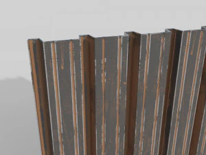 Chapas galvanizadas onduladas 5 Modelo 3D