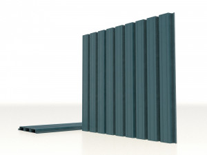 Corrugated galvanized sheets 6 low-poly 3D Model