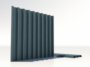 Corrugated galvanized sheets 6 low-poly 3D Model