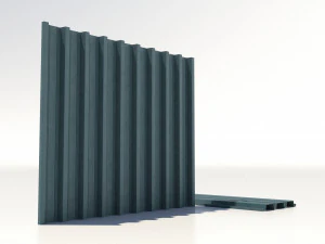 Corrugated galvanized sheets 6 low-poly 3D Model