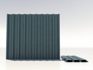 Corrugated galvanized sheets 6 low-poly 3D Model