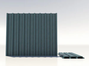 Corrugated galvanized sheets 6 low-poly 3D Model