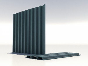 Corrugated galvanized sheets 6 low-poly 3D Model