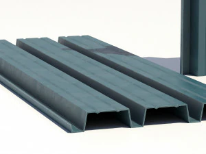 Corrugated galvanized sheets 6 low-poly 3D Model