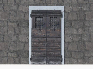 Ancient door 2 3D Model
