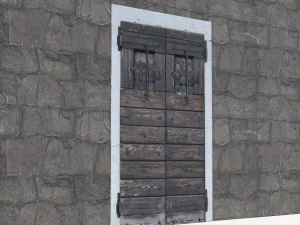 Ancient door 2 3D Model