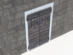 Ancient door 2 3D Model