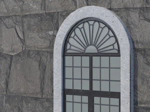 Stained leaded windows 3D Model