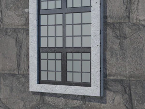 Stained leaded windows 3D Model