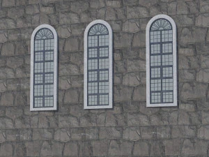 Stained leaded windows 3D Model