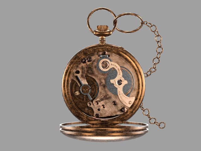 Watch 11 Low-poly 3D Model .c4d .max .obj .3ds .fbx .stl .blend 