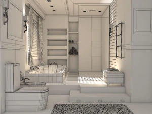 Bathroom 01 3D Model