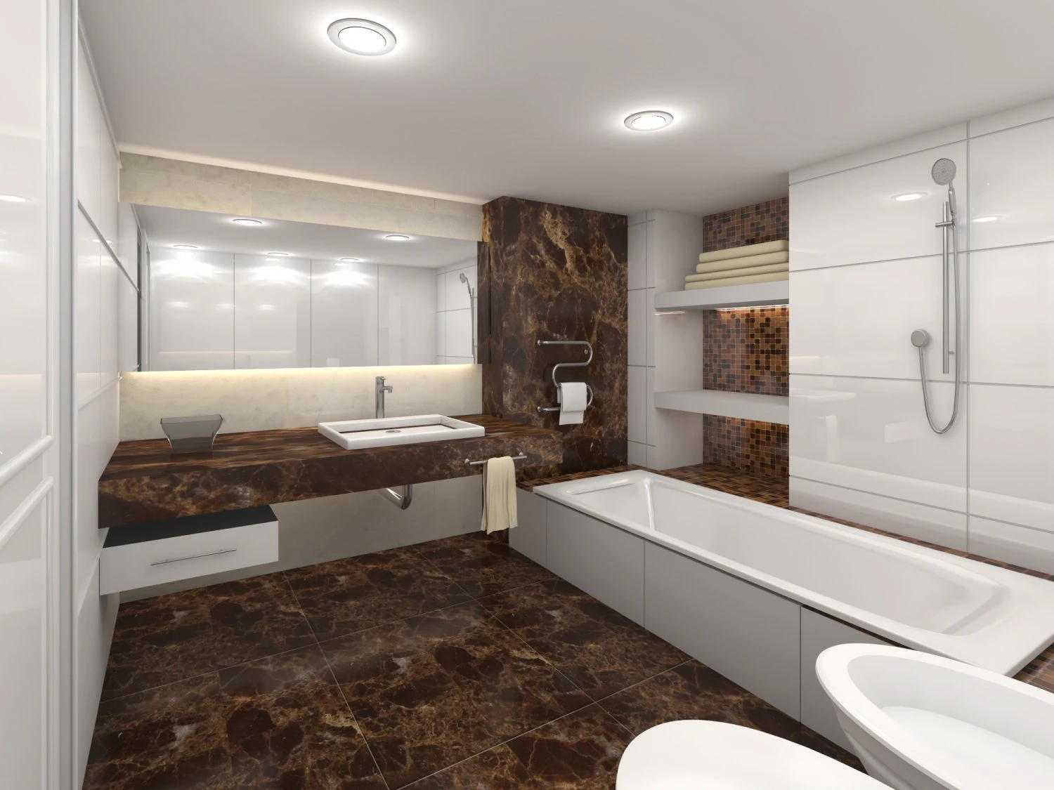 Bathroom 09 3D Model .c4d .max .obj .3ds .fbx .stl .blend 
