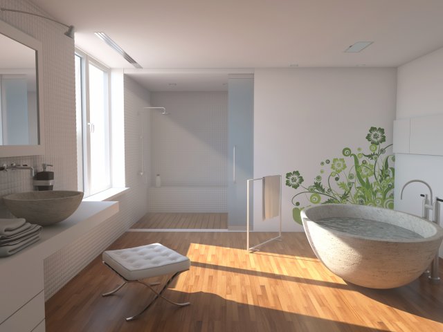 Bathroom 14 3D Model .c4d .max .obj .3ds .fbx .stl .blend 