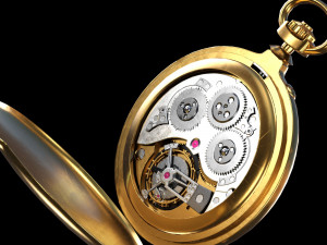 Watch 17 gold 3D Модель