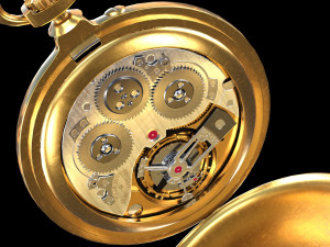 Watch 17 gold 3D Модель