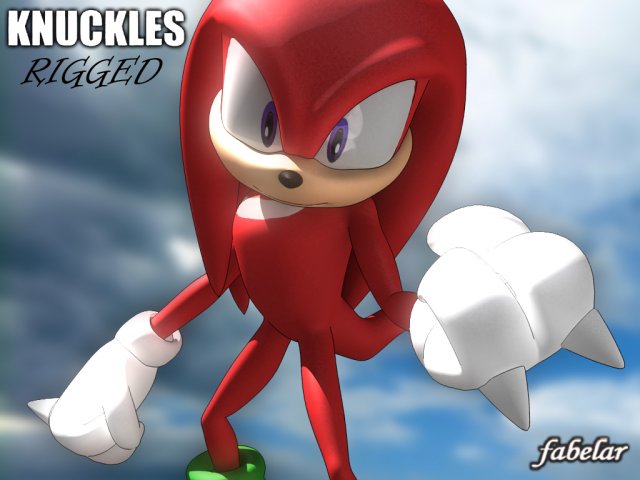 knuckles rigged Modello 3D .c4d .max .obj .3ds .fbx .stl .blend 