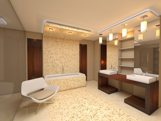 Bathroom 22 3D Model .c4d .max .obj .3ds .fbx .stl .blend 