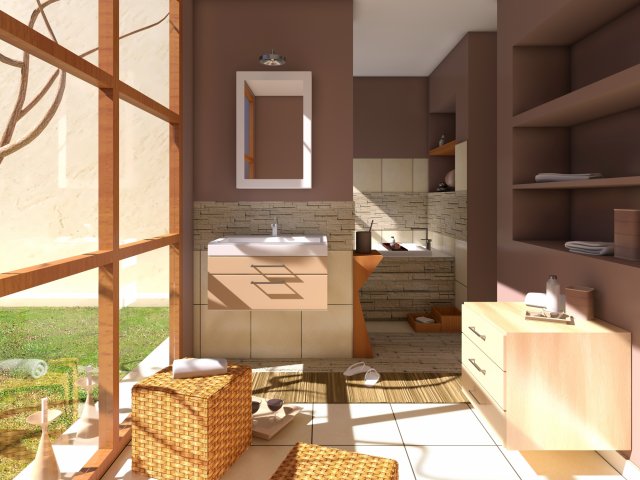 Bathroom 42 3D Модель .c4d .max .obj .3ds .fbx .stl .blend 