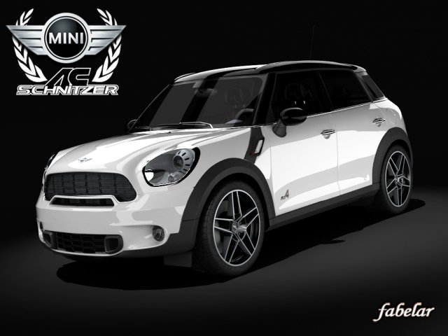 mini countryman schnitzer Modèle 3D .c4d .max .obj .3ds .fbx .stl .blend 