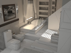 Bathroom 01 VR-ready Modèle 3D