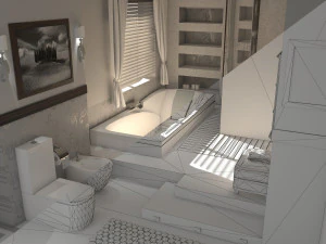 Bathroom 01 VR-ready 3D Model