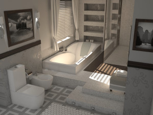 Bathroom 01 VR-ready Modèle 3D