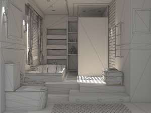 Bathroom 01 VR-ready Modèle 3D