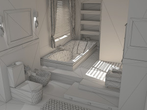 Bathroom 01 VR-ready Modèle 3D