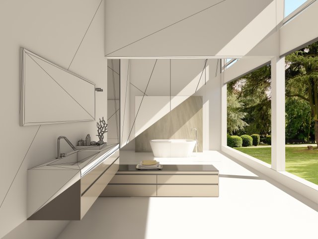 Bathroom 02 VR-ready 3D Model .c4d .max .obj .3ds .fbx .lwo .lw .lws