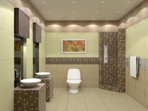 Bagno 03 Predisposto per la realt&agrave; virtuale Modello 3D