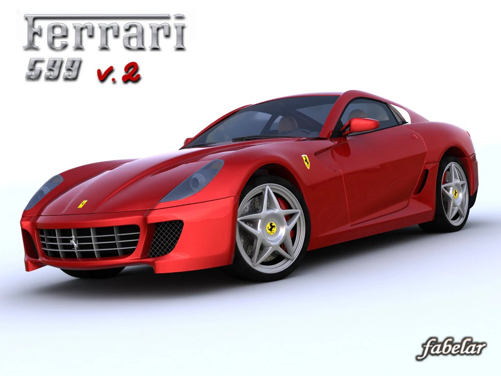 599 fiorano v2 3D Model .c4d .max .obj .3ds .fbx .stl .blend
