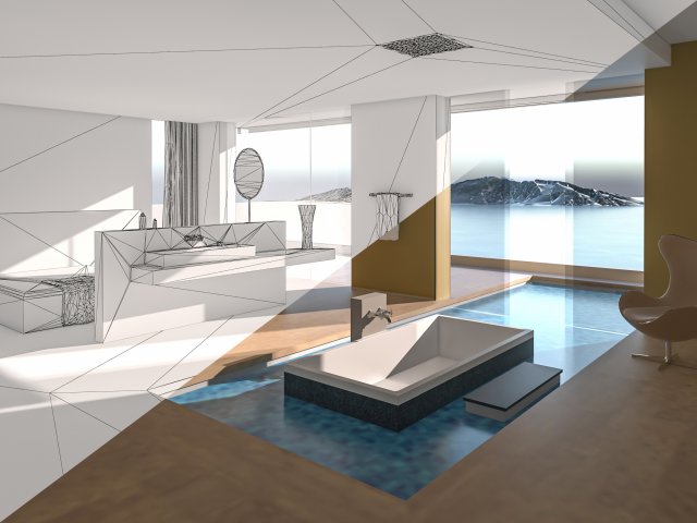 Bathroom 05 VR-ready 3D Model .c4d .max .obj .3ds .fbx .lwo .lw .lws
