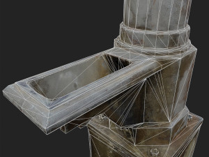 Fountain CM Low-poly Modelo 3D